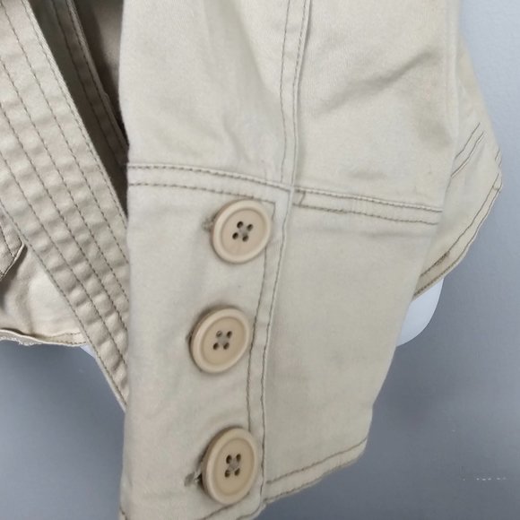 NEW WITH TAGS, Women's Lane Crawford khaki button up with a tie around belt jack - Picture 5 of 16